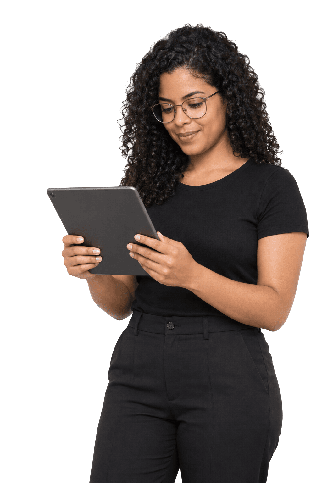 Profissional usando um tablet